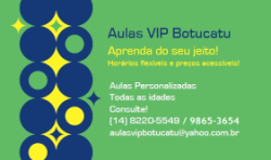 Aulas VIP Botucatu - Professora Particular, Aulas Particulares 
